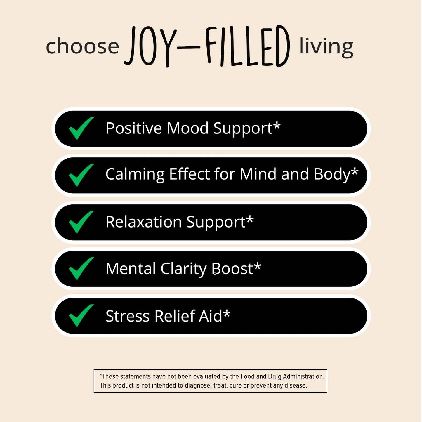Joy-Filled Mood Support Supplement with St. Johns Wort | Stress Relief Supplement - Helps Calm The Mind & Body | 100% Plant-Based, Ashwagandha, Rhodiola Rosea, Eleuthero | Herbal, 60 ct - zenfulharmony.com
