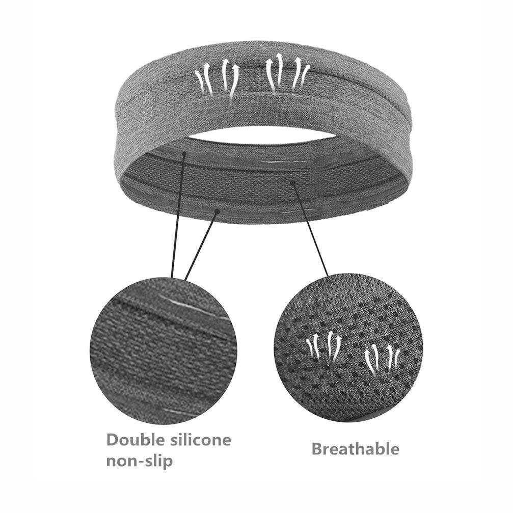 QiShang 6Pack Sweat Bands Headbands for Women Workout, Women's Fashion Non Slip Headband, Moisture Wicking Sweatband for Sports Running Athletic Yoga - zenfulharmony.com