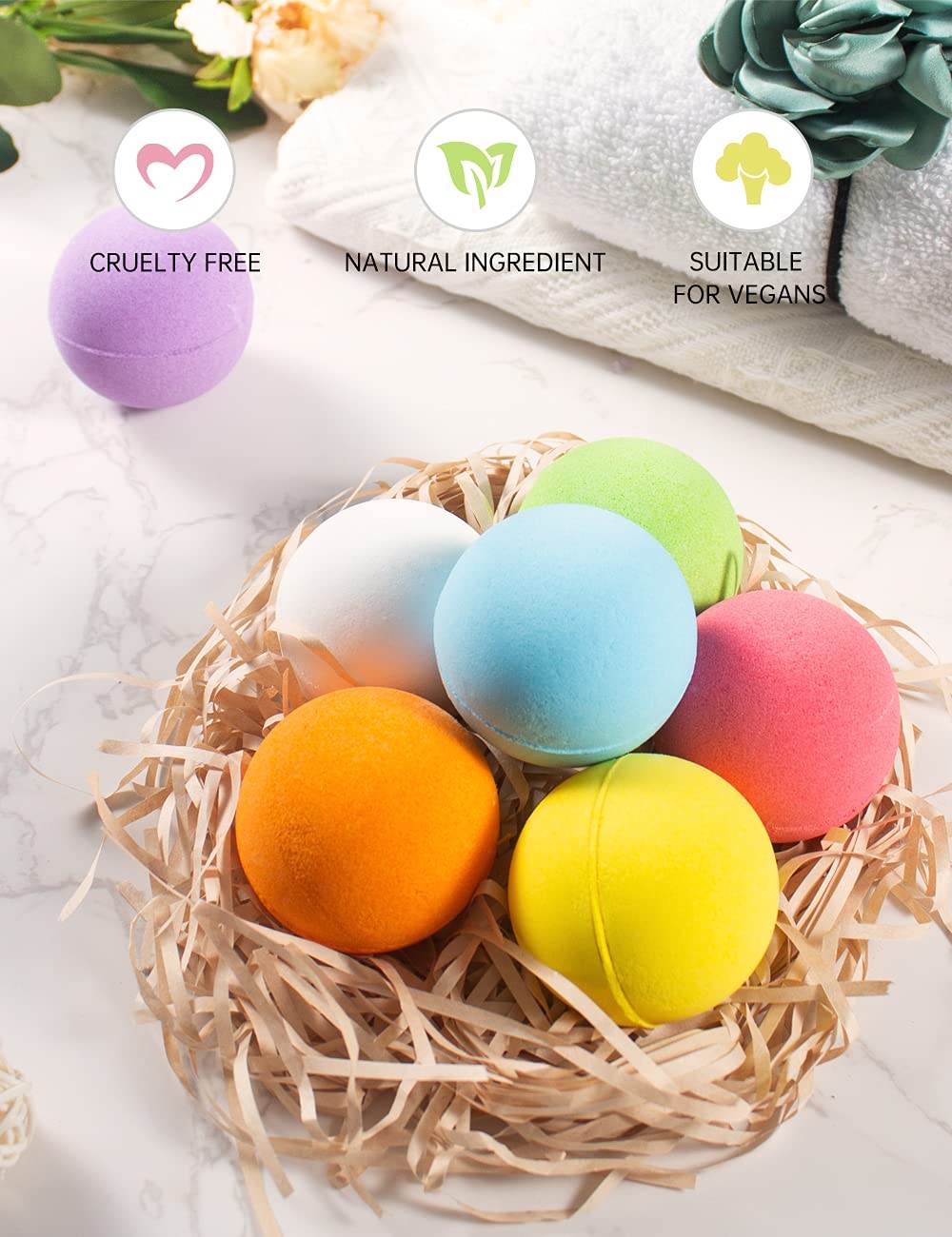 Aofmee Bath Bombs, 7 Bath Bombs for Women, Handmade Bathbombs for Kids Girls, Mothers Day Gifts for Mom, Spa Relaxation Gifts for Her, Birthday Valentines Christmas Gifts for Women Who Have Everything - zenfulharmony.com