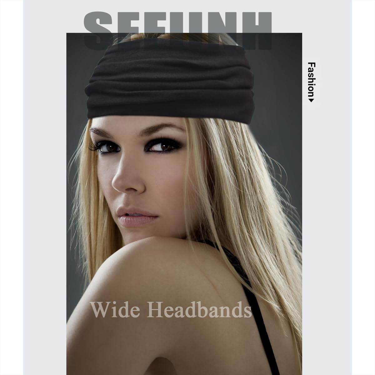 Sefiinh Wide Headbands For Women Stretch Headband Boho Head Bands Women's Hair Band Turban Workout Hairband Accessories 6 Pack - zenfulharmony.com