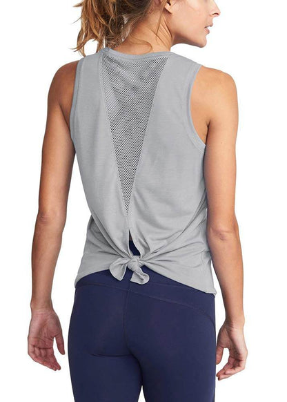 Bestisun Workout Shirts Athletic Tank Tops Workout Tank Tops Backless Tops Workout Shirts for Women Gray S - zenfulharmony.com