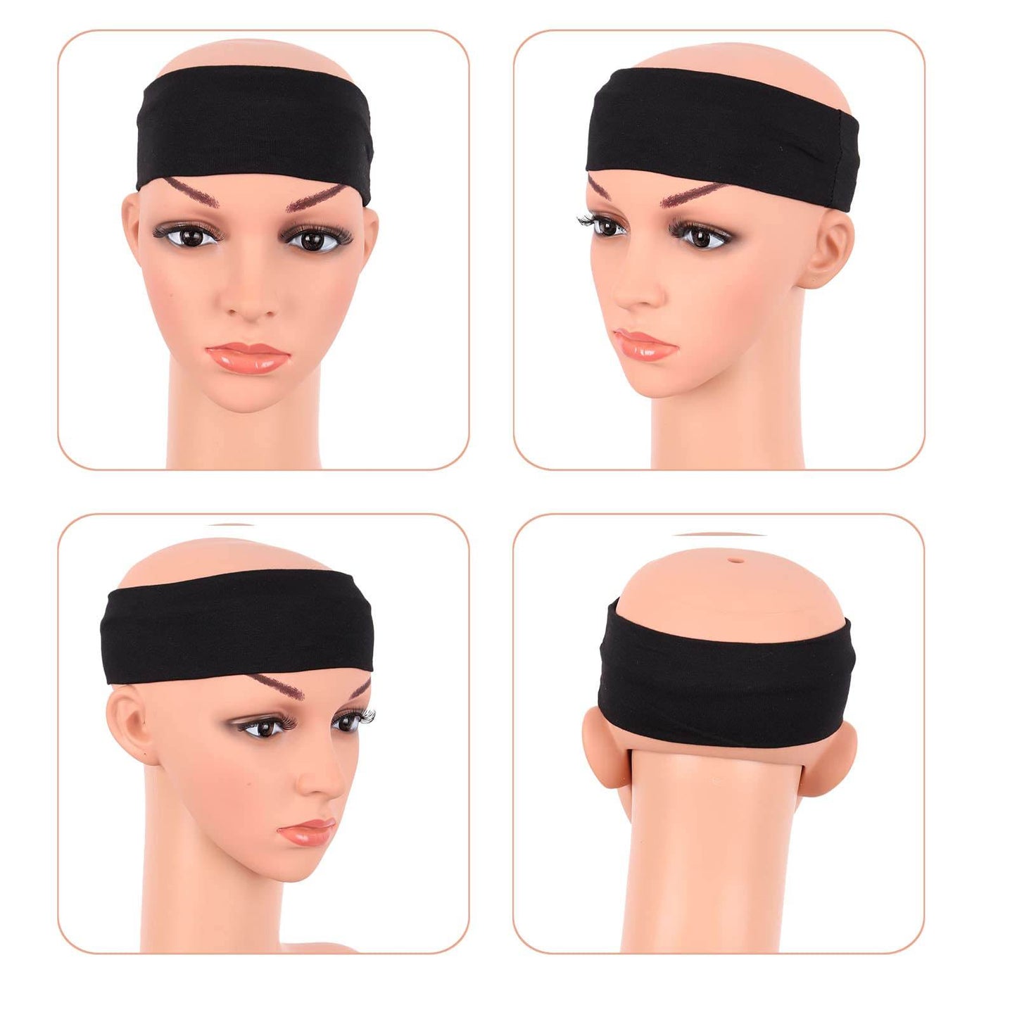 MapofBeauty 3 Pack Yoga Headbands Stretchy Cotton Head Band Hairwarp Sports Running Exercise Gym (Solid Color) - zenfulharmony.com