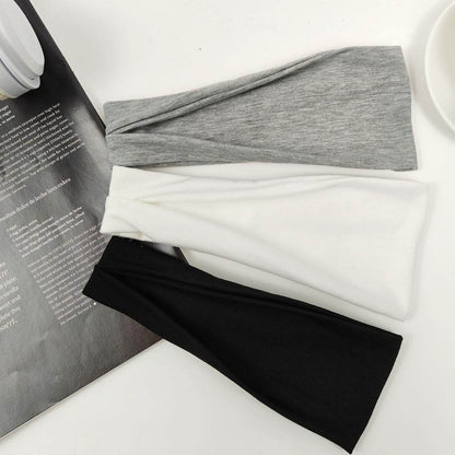 Fashion Headbands For Women Wide Headband Yoga Workout Head Bands Hair Accessories Band Black White Gray 6 Pack - zenfulharmony.com