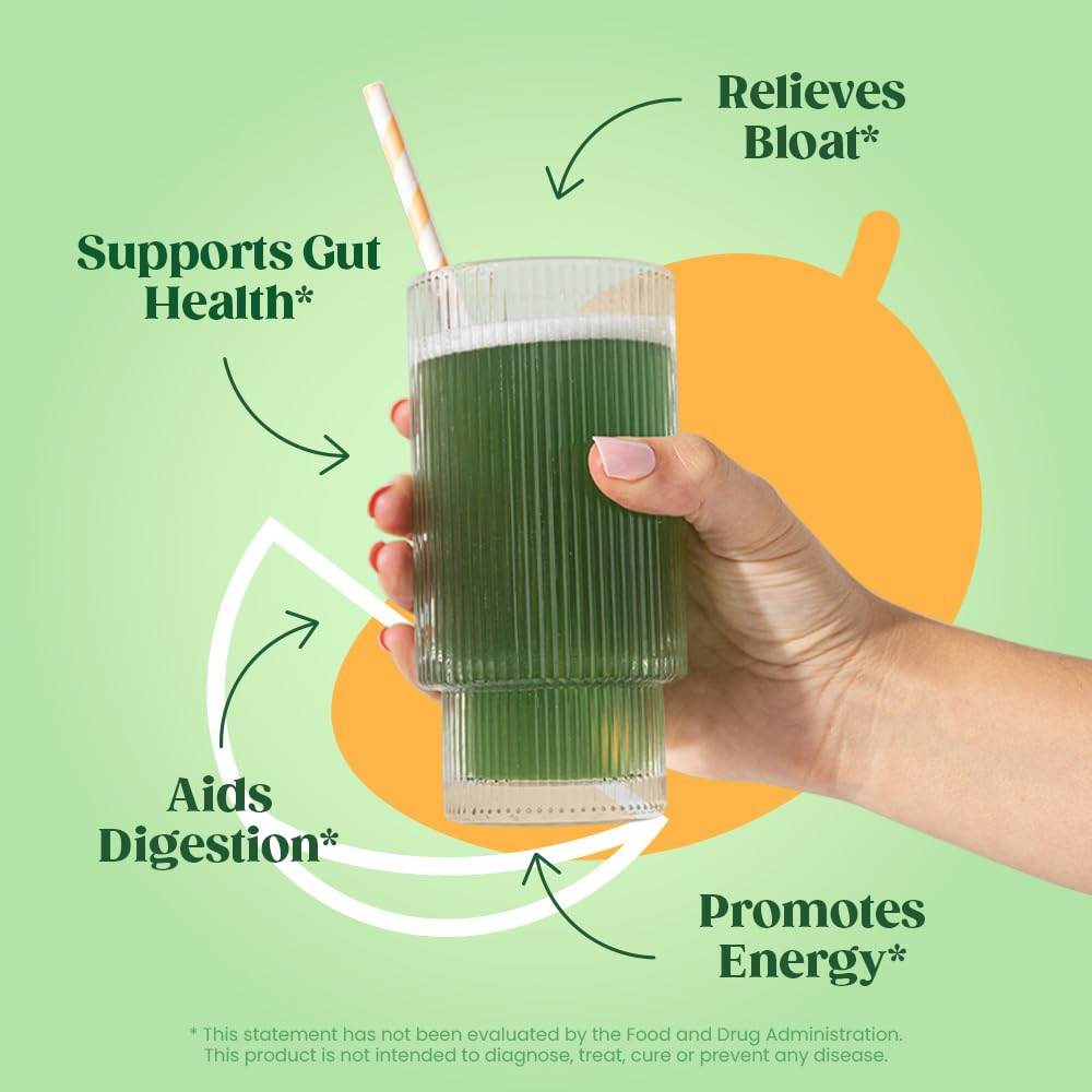 Bloom Nutrition Superfood Greens Powder, Digestive Enzymes with Probiotics and Prebiotics, Gut Health, Bloating Relief for Women, Chlorella, Green Juice Mix with Beet Root Powder, 30 SVG, Mango - zenfulharmony.com
