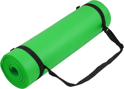 Yoga Mat, 1/2-Inch Extra Thick High Density Exercise Mat, Anti-Tear Exercise Yoga Mat with Carrying Strap, Suitable for Various Yoga Exercises - zenfulharmony.com