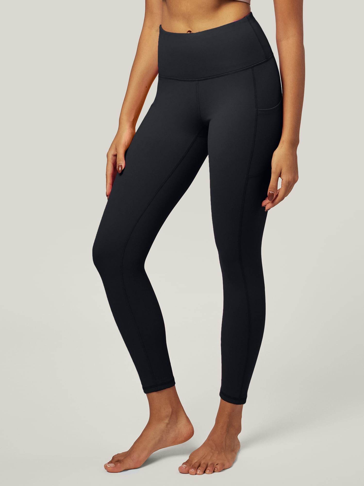 IUGA High Waist Yoga Pants with Pockets, Leggings for Women Tummy Control, Workout Leggings for Women 4 Way Stretch Black - zenfulharmony.com