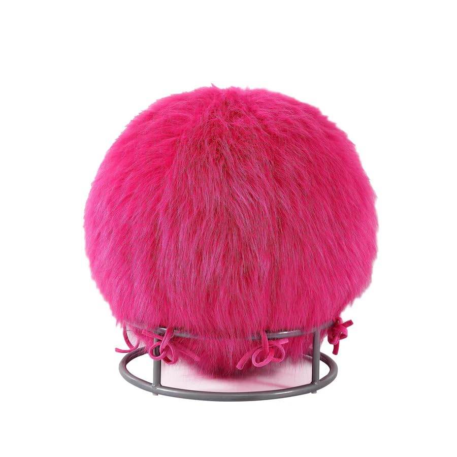 J&V TEXTILES 65 Inch Posture Fuzzy Exercise Yoga Ball Chair Set (Pink) - zenfulharmony.com