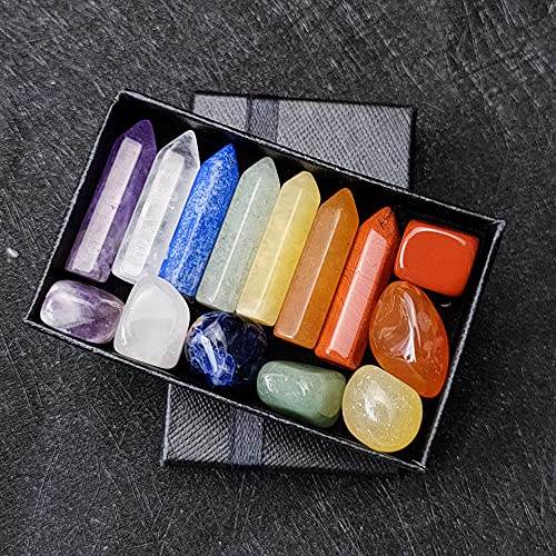Chakra Crystal Stones Healing Kit, Healing Crystal Wands Crystals Points Reiki, 7 Chakra Set Tumbled Stones Reiki Chakra Meditation Therapy - zenfulharmony.com