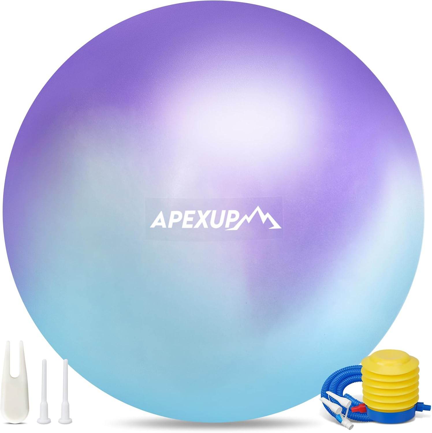 APEXUP Yoga Ball Exercise Ball, Pilates Ball, Anti Slip Stability Ball, Heavy Duty Gym Ball for Fitness, Balance, Core Workout, Physical Therapy - zenfulharmony.com