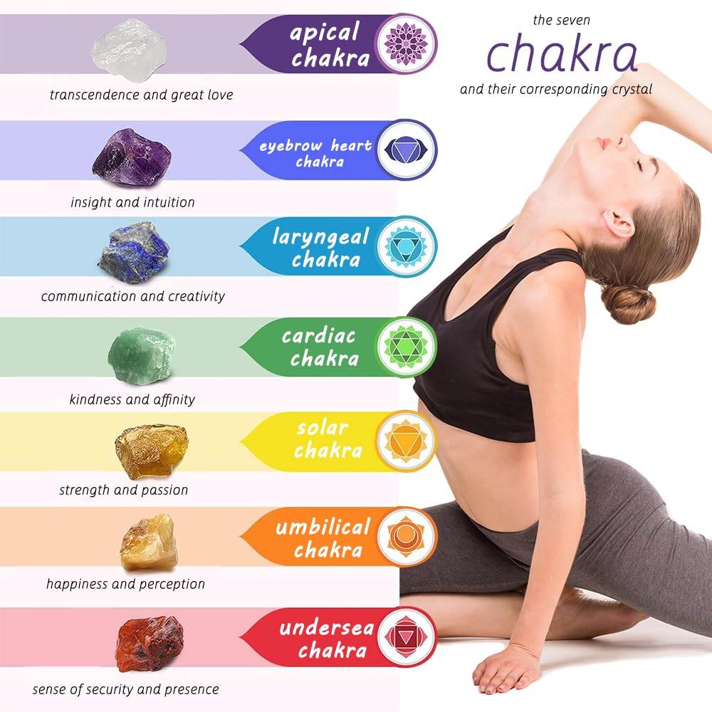 Chakra Crystals Gift Set, 6 pcs Chakra Healing Crystals with Chakra Stones Box Set Chakra Stones Healing Stones for Beginners Meditation, Yoga, Wicca, Birthday Gifts (Apical Chakra) - zenfulharmony.com