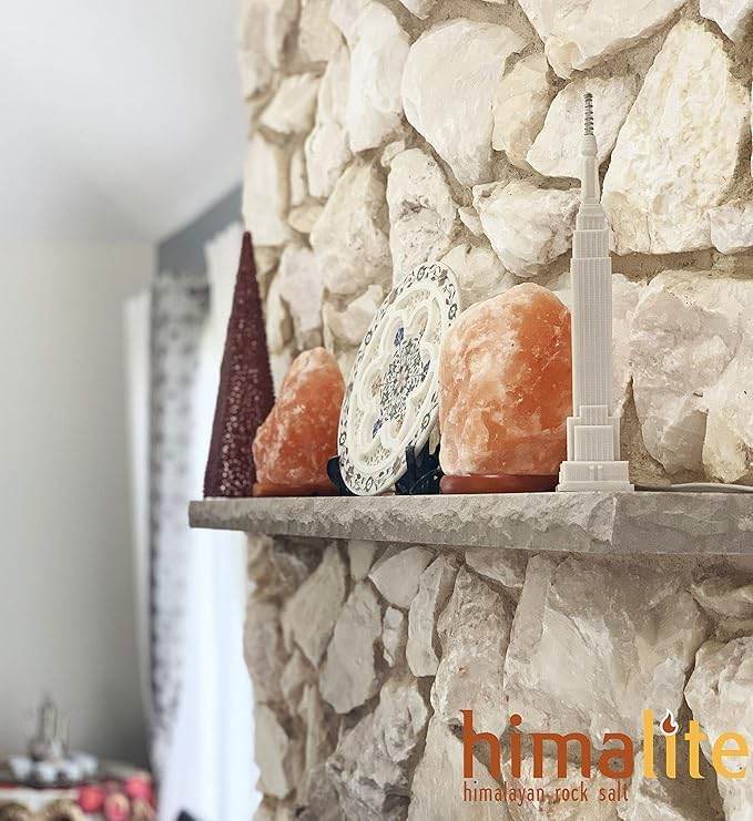 Big Himalayan Salt Lamp with Wooden Base Dimmer | Perfect for Night Light | Pink Salt Lamp | Hand Crafted Lamp with Wooden Base and Dimmer Switch | Crystal Rock Lamp - zenfulharmony.com