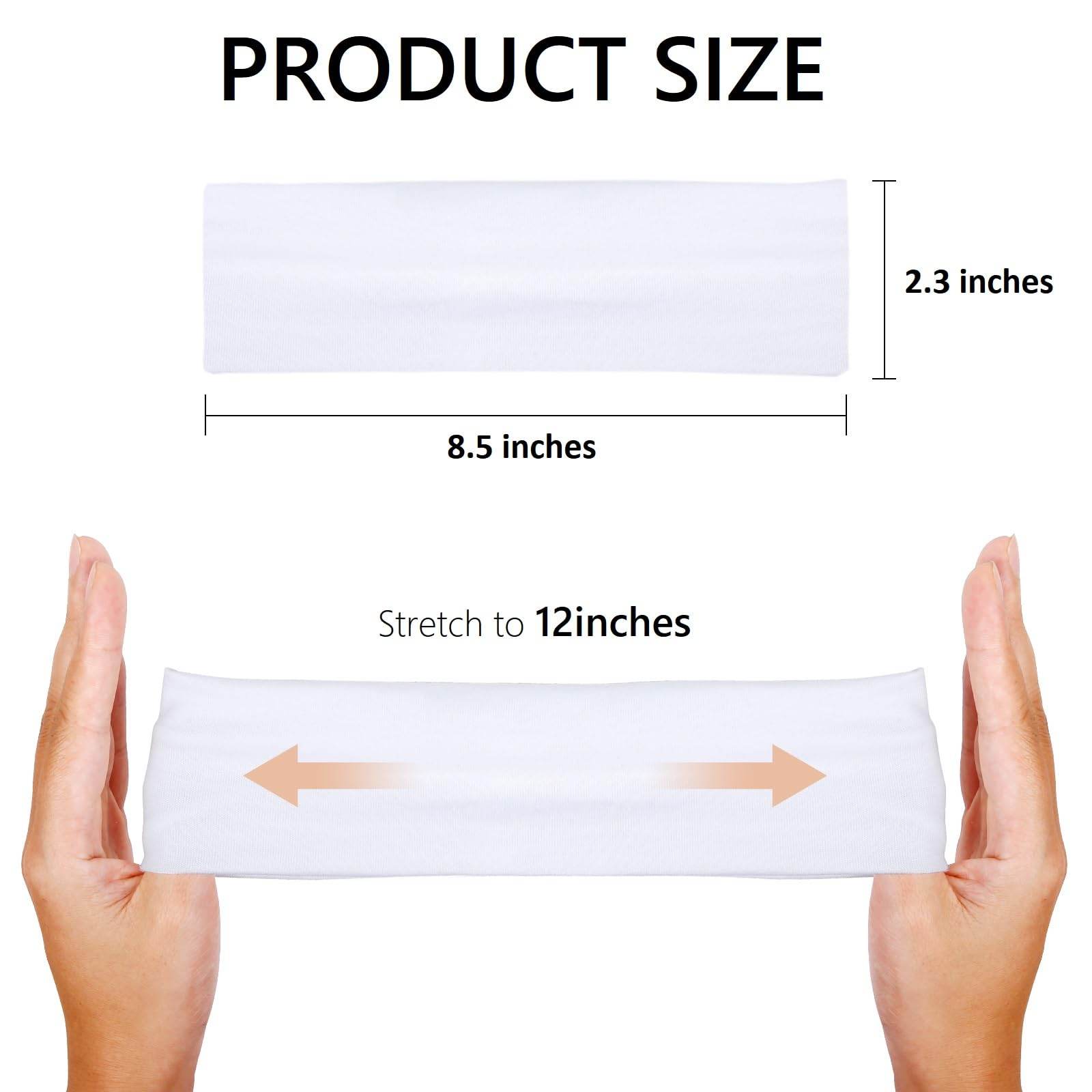 Headbands for Women 16 Pack Elastic Hair Bands for Women' Hair Non Slip Soft Cloth Fabric Headbands Women Hair Accessories, Black White Gray Women Headbands - zenfulharmony.com