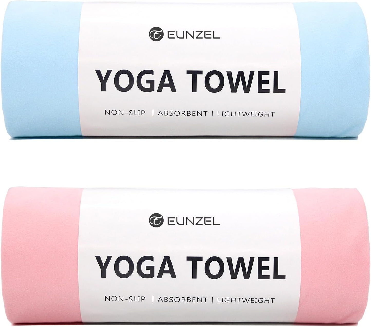 Eunzel Hot Yoga Towel Non Slip Yoga Mat Towel Non-Slip Sweat Absorbent Microfiber Towel for Hot Yoga, Pilates and Workout 72" x 26.5", Blue - zenfulharmony.com