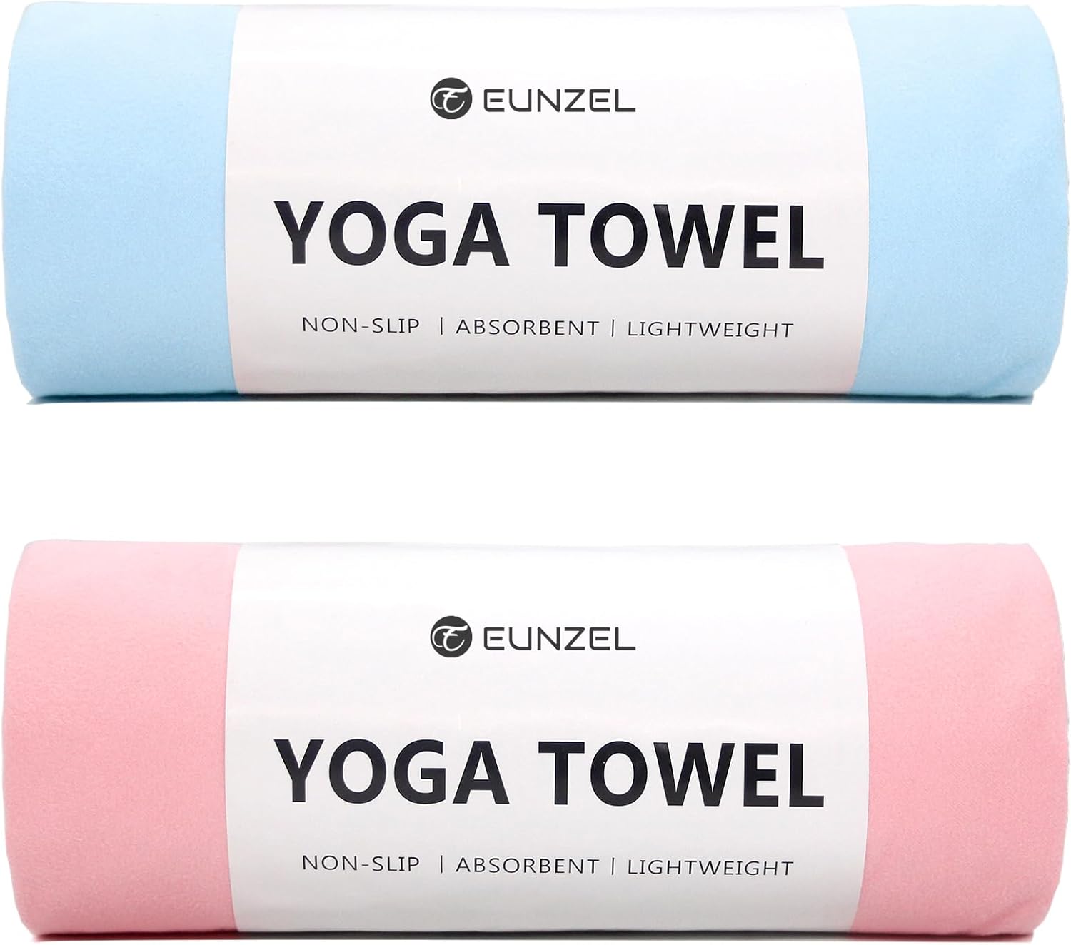 Eunzel 2 Pack Hot Yoga Towel Non Slip Yoga Mat Towel Non-Slip Sweat Absorbent Microfiber Towel for Hot Yoga, Pilates and Workout 72" x 26.5", Blue/Purple - zenfulharmony.com