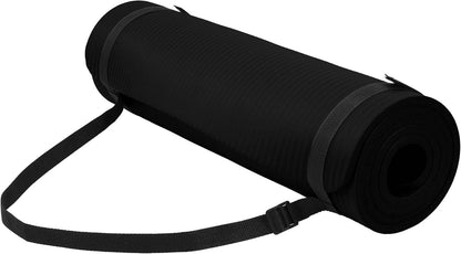 Yoga Mat, 1/2-Inch Extra Thick High Density Exercise Mat, Anti-Tear Exercise Yoga Mat with Carrying Strap, Suitable for Various Yoga Exercises - zenfulharmony.com