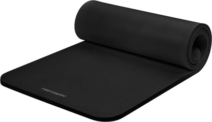 Retrospec Solana Yoga Mat 1" Thick With Nylon Carry Strap for Men & Women - Non Slip Exercise Mat for Home Yoga, Pilates, Stretching, Floor & Fitness Workouts - zenfulharmony.com