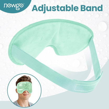 NEWGO Cooling Eye Mask Cold Gel Eye Mask for Eye Puffiness, Tired Eyes, Migraines, Stress, Itchy Eyes, Eye Lid Surgery, Eye Relief Mask for Sleeping, Skin Care, Eye Spa - Green - zenfulharmony.com