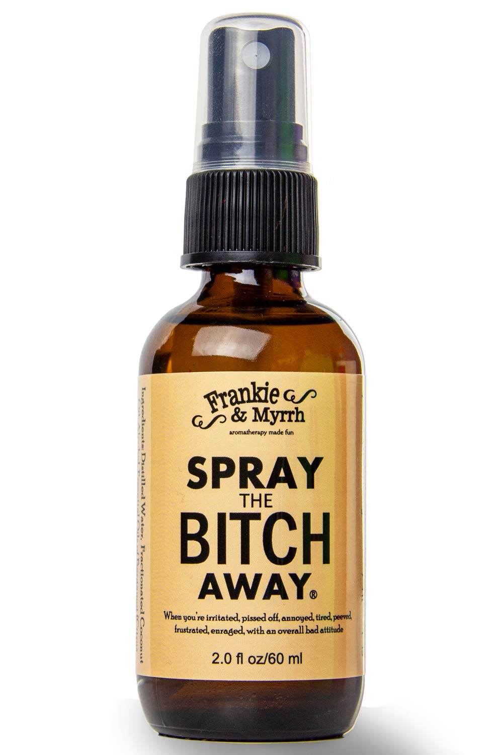 Frankie & Myrrh Spray The B Away | Bergamot, Lavender, Geranium, Frankincense Essential Oil Light Perfume | Aromatherapy for Irritability, Relaxation and Emotional Balance | Room/Linen Spray - zenfulharmony.com