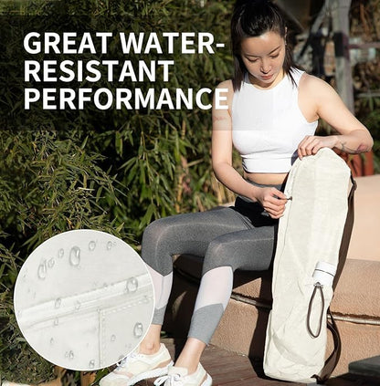 EnjoyActive Yoga Mat Bag for Women: Premium, Waterproof, Multi Pockets, Adjustable Strap, 1/4 1/3 Inch Thick Yoga Mat Carrier, Perfect Yoga Bag to Gym Class Beach Park Travel for Women & Men