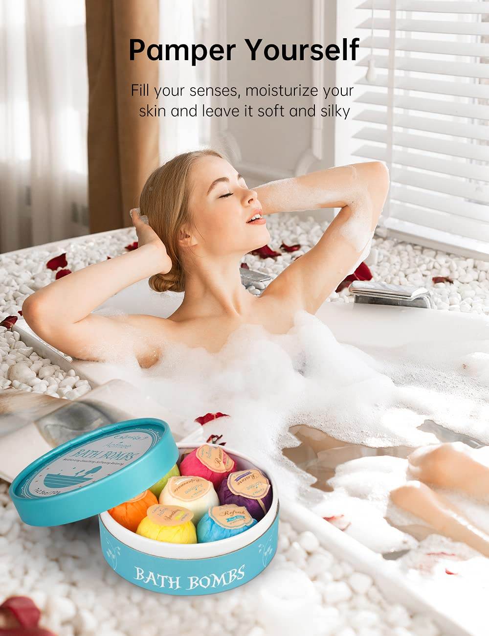 Aofmee Bath Bombs, 7 Bath Bombs for Women, Handmade Bathbombs for Kids Girls, Mothers Day Gifts for Mom, Spa Relaxation Gifts for Her, Birthday Valentines Christmas Gifts for Women Who Have Everything - zenfulharmony.com