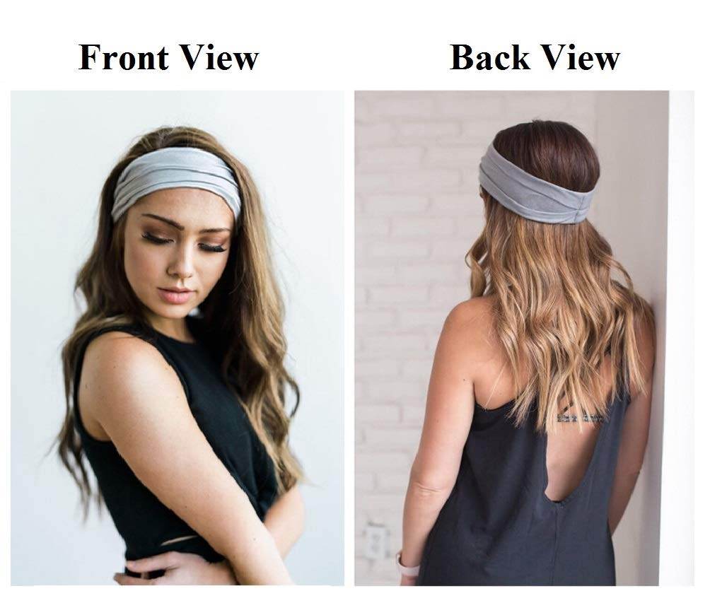 Huachi Non Slip Headbands for Fashion Workout Yoga Sports Exercise Sweatbands Summer Accessories Elastic Bands - zenfulharmony.com