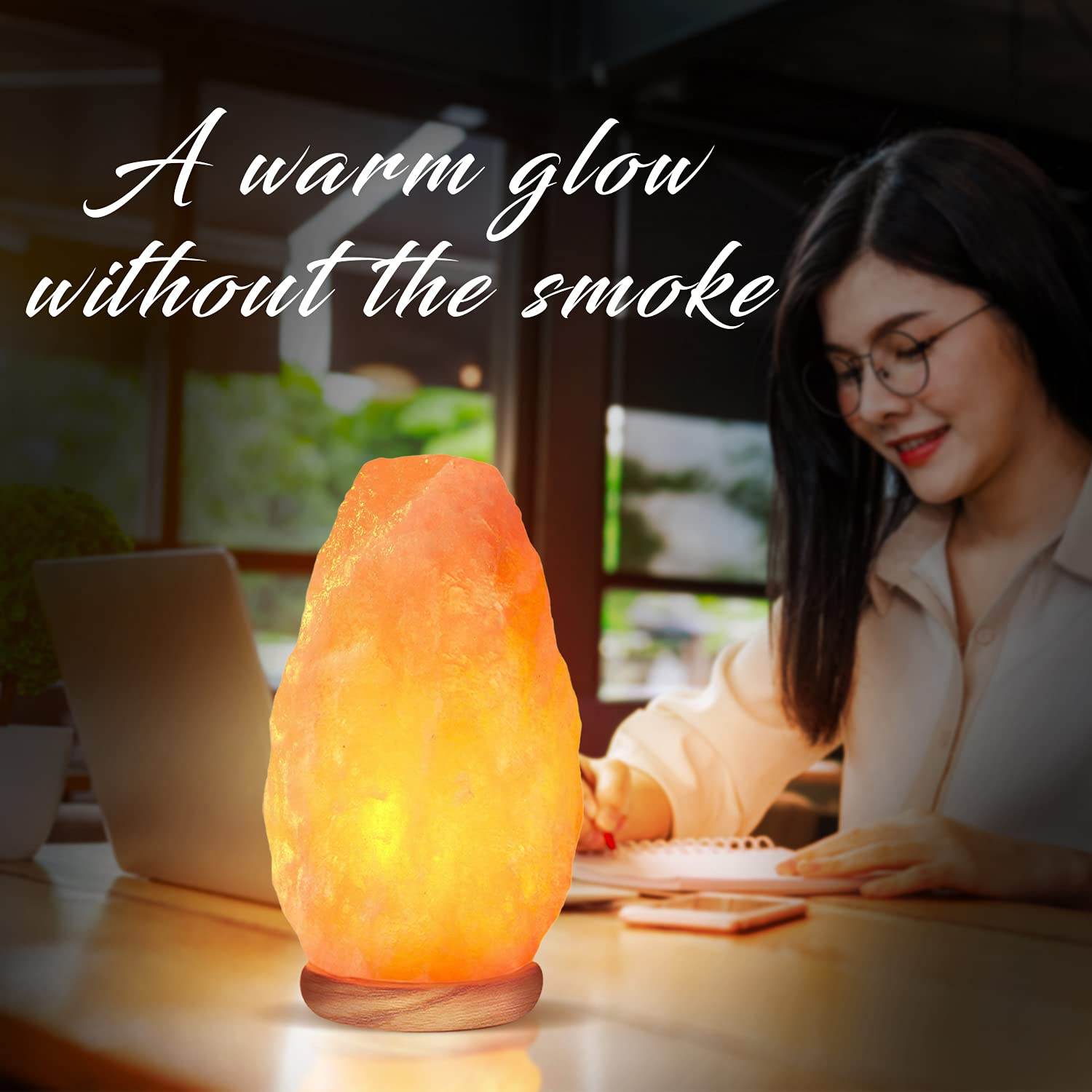 Himalayan Glow Salt Lamp with Dimmer Switch 5-7 lbs - zenfulharmony.com