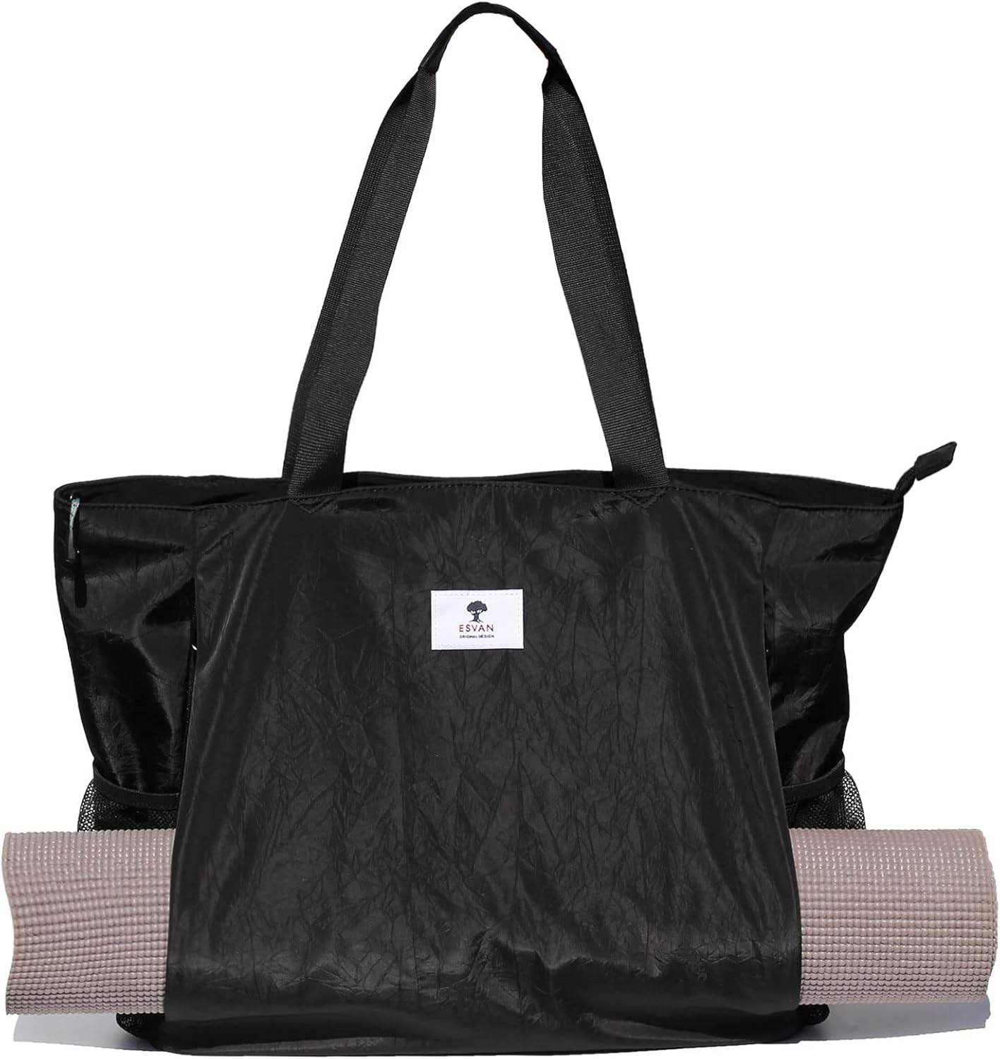 ESVAN Yoga Mat Bag Yoga Tote Carrier Shoulder Bag Carryall Tote for Office,Yoga,Pilates,Travel,Beach and Gym - zenfulharmony.com