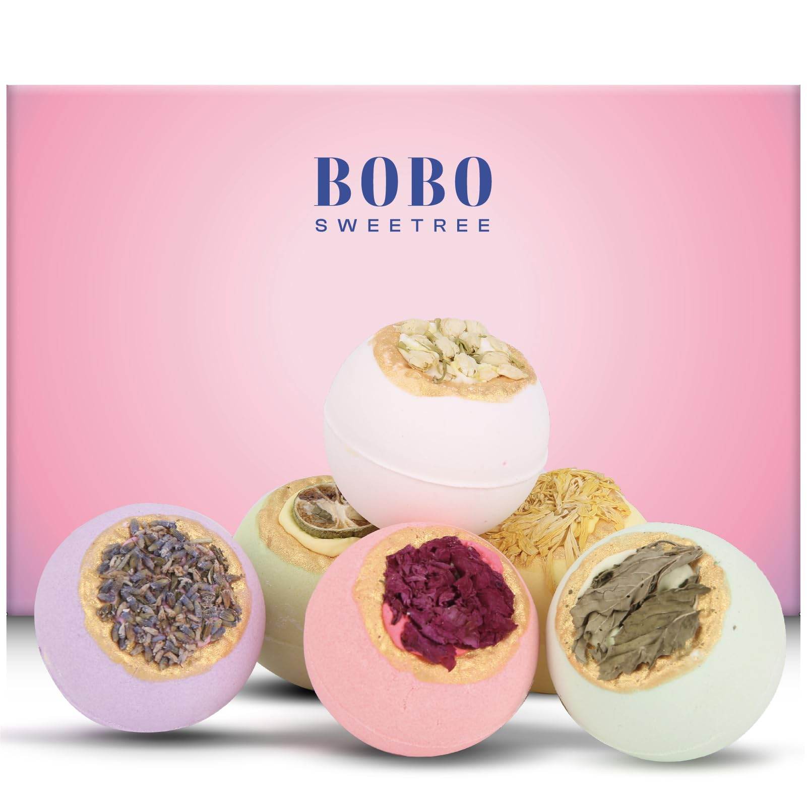 Bath Bombs Gift Sets- 6 Fizzies Luxury Large Size with Real Flowers and Natural Organic Essential Oil for Bubble SPA Bath, Self Care Gifts for Women, Mon, Daughter, Girlfriend,Pack of 6 (Multiple) - zenfulharmony.com