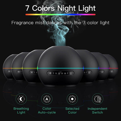THIMONES 2 Pack Essential Oil Diffusers for Home - 200ml Aromatherapy Diffuser Humidifier with 4 Timers & 7 Colors Night Lights, 20dB Quiet Working for 10 Hours, Waterless Auto-Off - zenfulharmony.com