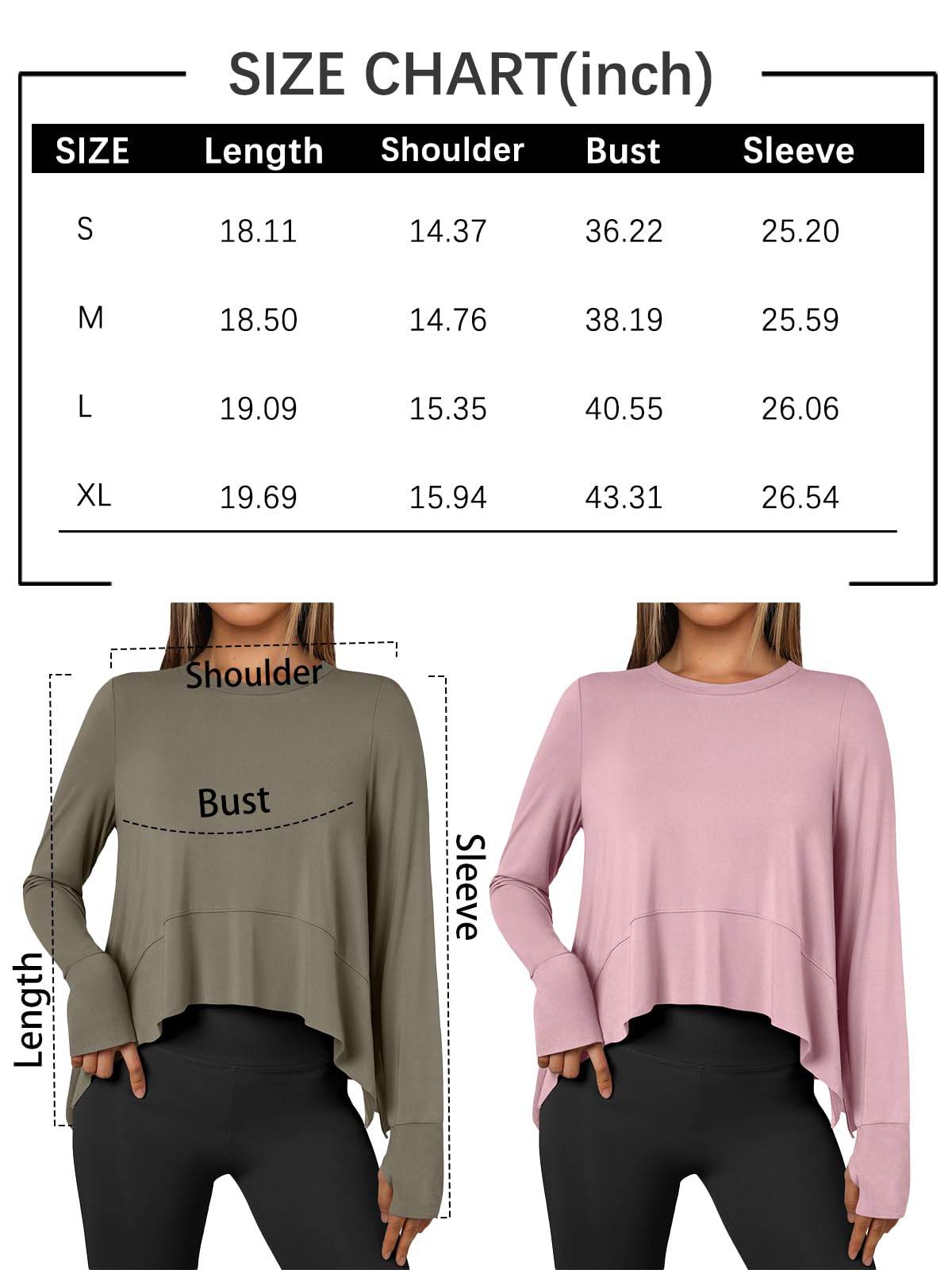 AUTOMET Workout Tops for Women Long Sleeve Athletic Crop Top Yoga Shirts 2024 Fall Trendy Gym Teen Clothes Work Out Hiking Running Cute Outfits Coffee Grey L - zenfulharmony.com