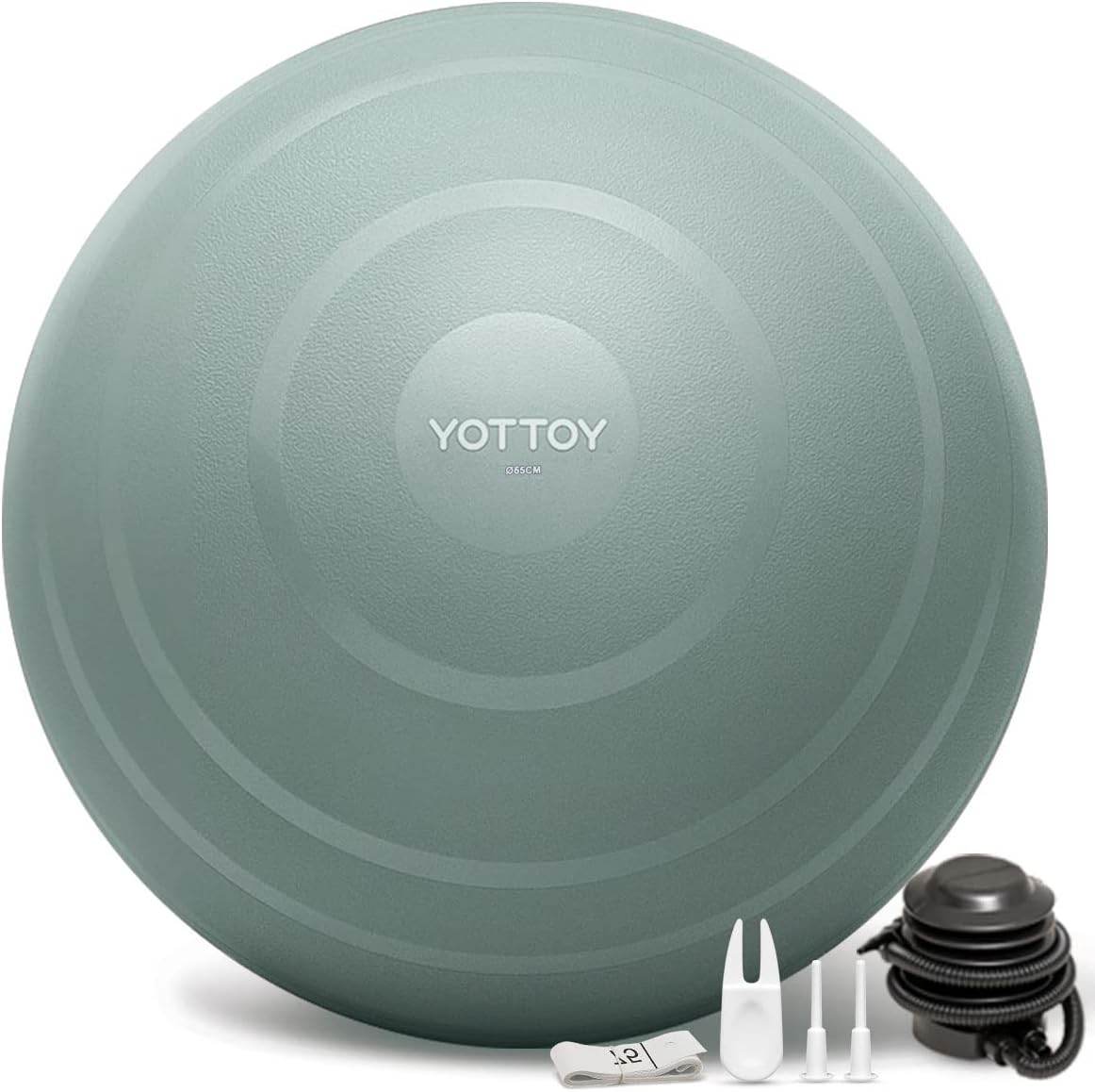 YOTTOY Anti-Burst Exercise Ball for Working Out, Yoga Ball for Pregnancy,Extra Thick Workout Ball for Physical Therapy,Stability Ball for Ball Chair Fitness with Pump - zenfulharmony.com