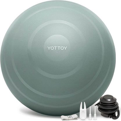 YOTTOY Anti-Burst Exercise Ball for Working Out, Yoga Ball for Pregnancy,Extra Thick Workout Ball for Physical Therapy,Stability Ball for Ball Chair Fitness with Pump - zenfulharmony.com