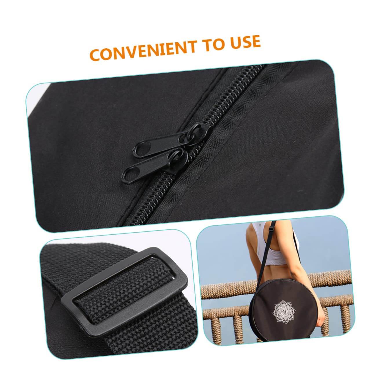 Gogogmee Large Capacity Yoga Block Storage Carrier Bag Sling for Yoga Mats and Accessories Versatile Organizer for Back Roller and Sports Gear - zenfulharmony.com