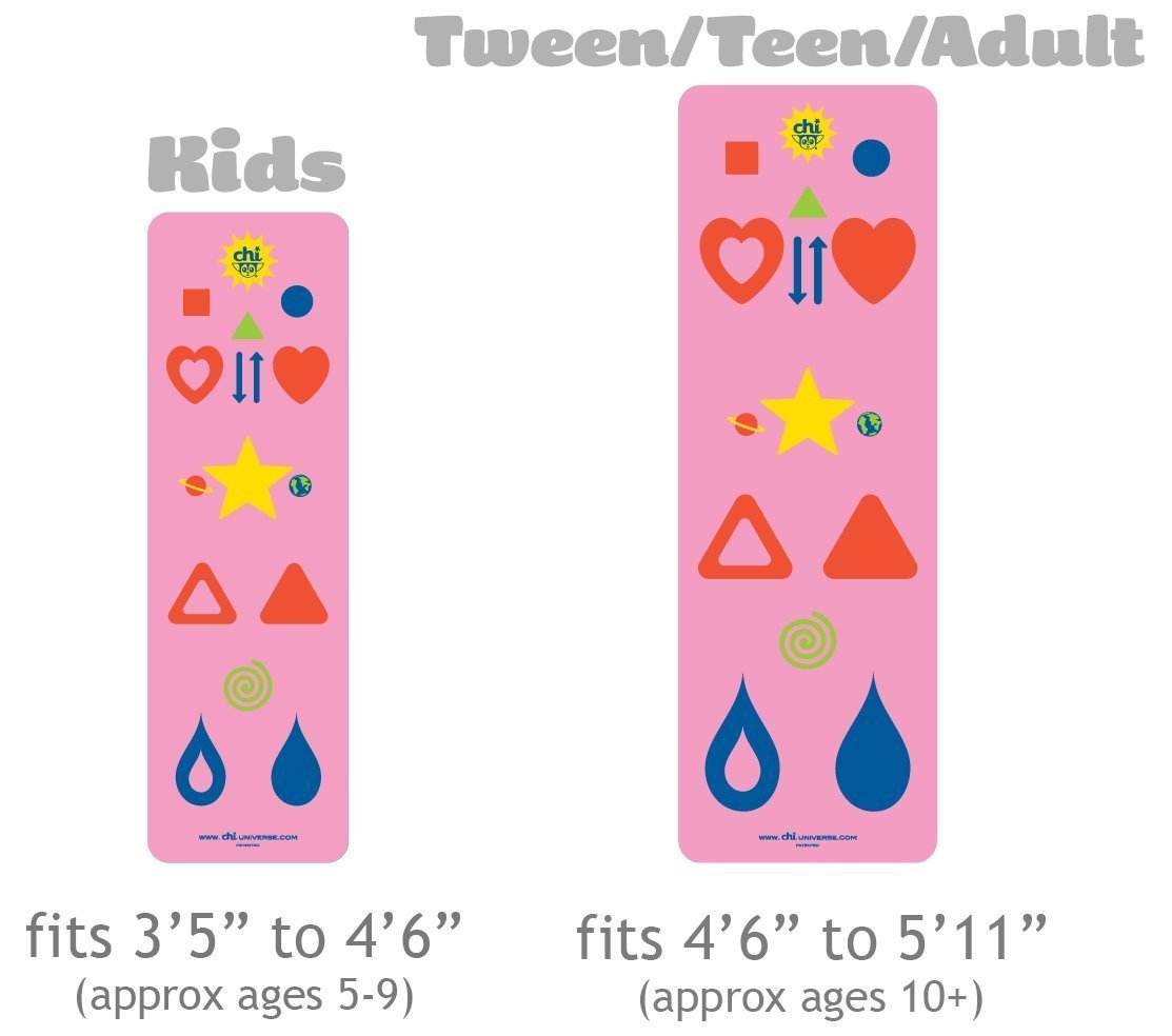 Kids Yoga Mat & Game, Pink, Free Game App, How-To Poster, Follow the Symbols, Aligns the Body - zenfulharmony.com