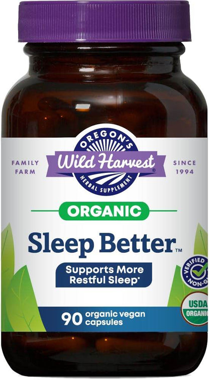 Oregon's Wild Harvest Sleep Better Organic Supplement, 90 Count - zenfulharmony.com