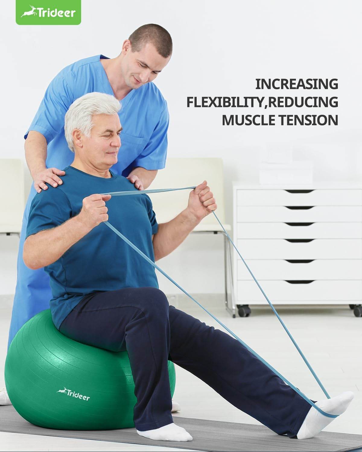 Trideer Exercise Ball for Physical Therapy & Workout - Swiss Ball for Core Strength & Balance - zenfulharmony.com