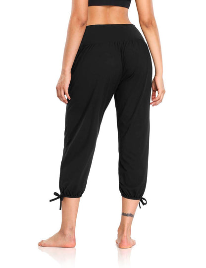 DIBAOLONG Womens Yoga Pants Capri Loose Workout Sweatpants Comfy Lounge Joggers with Pockets Black XL - zenfulharmony.com