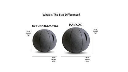 Vivora Luno Premium Ergonomic Sitting Ball Chair, Anthracite Cover, Felt, Max Size (25 to 26 inches), for Home Offices, Balance Training, Yoga Ball, Posture Improvement - zenfulharmony.com
