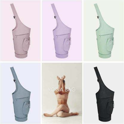 sportsnew Yoga Mat Bag, Large Opening Long Tote Yoga Mat Carrier Holder Bag with Waterproof Wet Pocket and Drawstring Water Bottle Pocket, Adjustable Shoulder Strap Storage Bag, patent pending - zenfulharmony.com