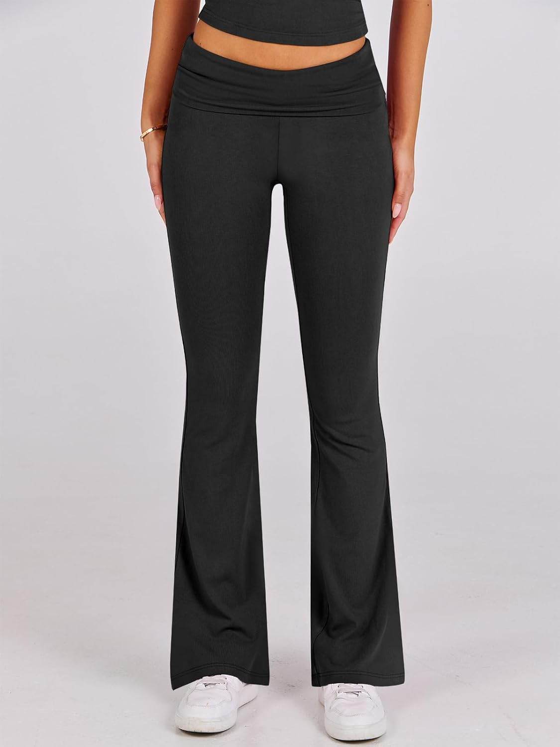 ANRABESS Lounge Sets for Women 2 piece Foldover Yoga Flare Leggings Pants Crop Tops Casual Y2K Outfits Matching Tracksuit Set - zenfulharmony.com