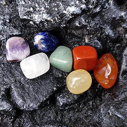 Chakra Crystal Stones Healing Kit, Healing Crystal Wands Crystals Points Reiki, 7 Chakra Set Tumbled Stones Reiki Chakra Meditation Therapy - zenfulharmony.com