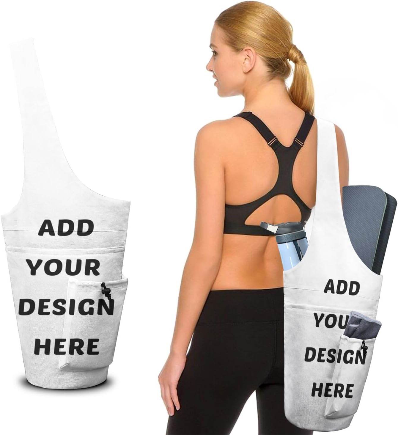 Yoga Mat Bag - Large Opening Long Tote Yoga Mat Carrier Holder Bag with Waterproof Wet Zipper Pocket and Drawstring Water Bottle Pocket - Yoga Bag Fit Most Size Mats - zenfulharmony.com
