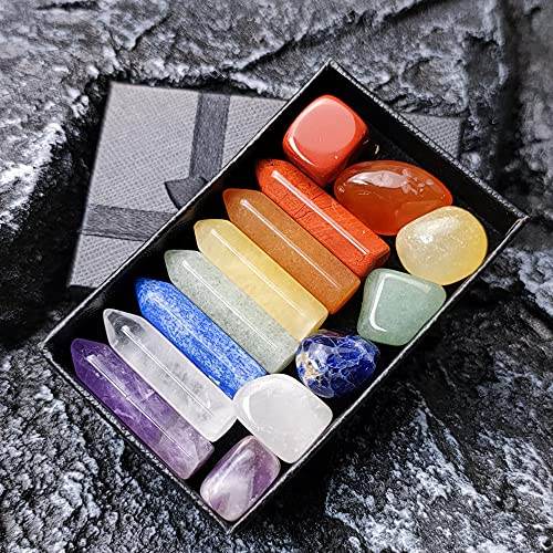 Chakra Crystal Stones Healing Kit, Healing Crystal Wands Crystals Points Reiki, 7 Chakra Set Tumbled Stones Reiki Chakra Meditation Therapy - zenfulharmony.com