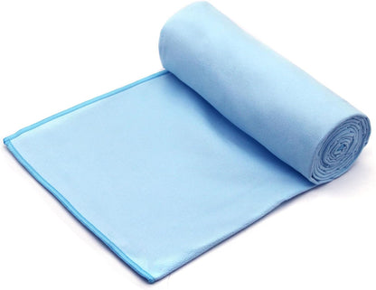 Eunzel Hot Yoga Towel Non Slip Yoga Mat Towel Non-Slip Sweat Absorbent Microfiber Towel for Hot Yoga, Pilates and Workout 72" x 26.5", Blue - zenfulharmony.com