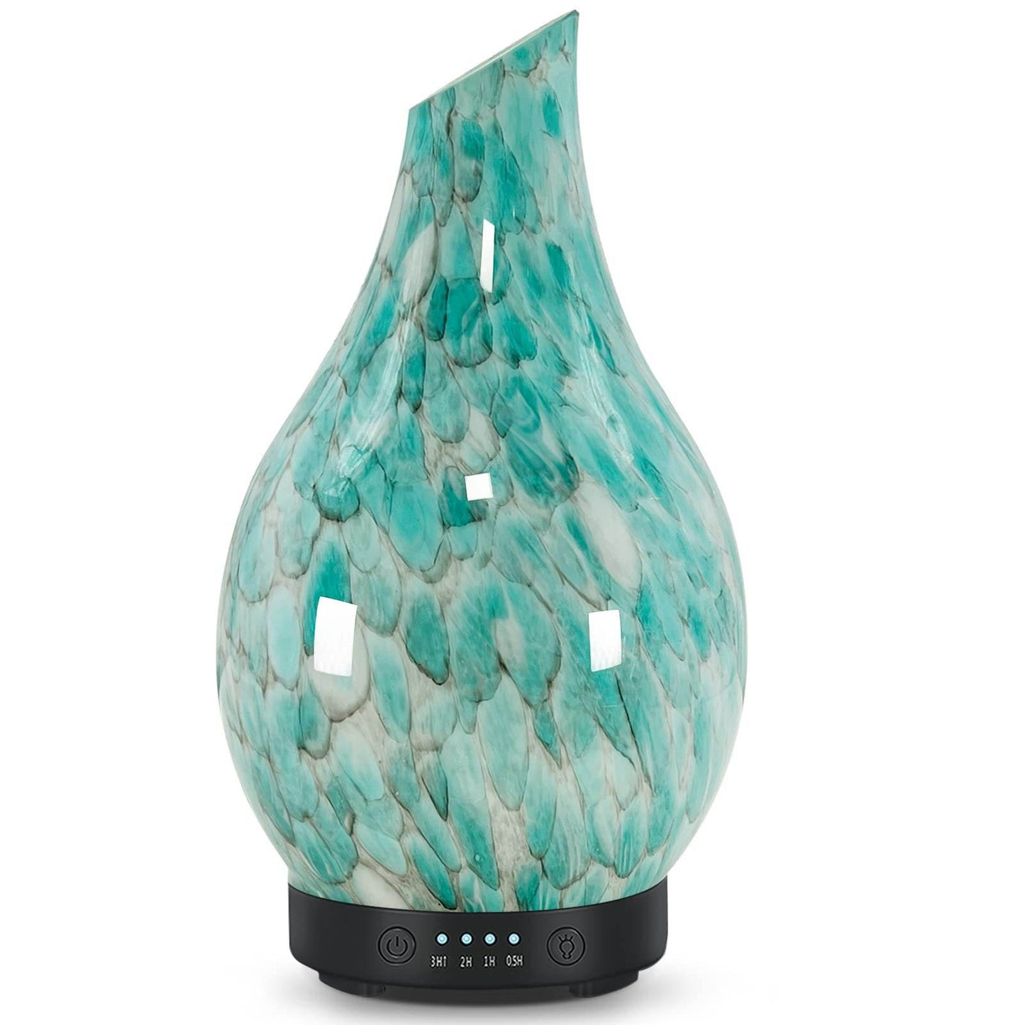 Essential Oil Diffuser 120ml Ultrasonic Aromatherapy Diffuser with Handmade Glass BPA Free, Auto Shut-Off 4 Timer Setting 7 Colors Changed LED for Home Yoga Office (Cobblestone) - zenfulharmony.com