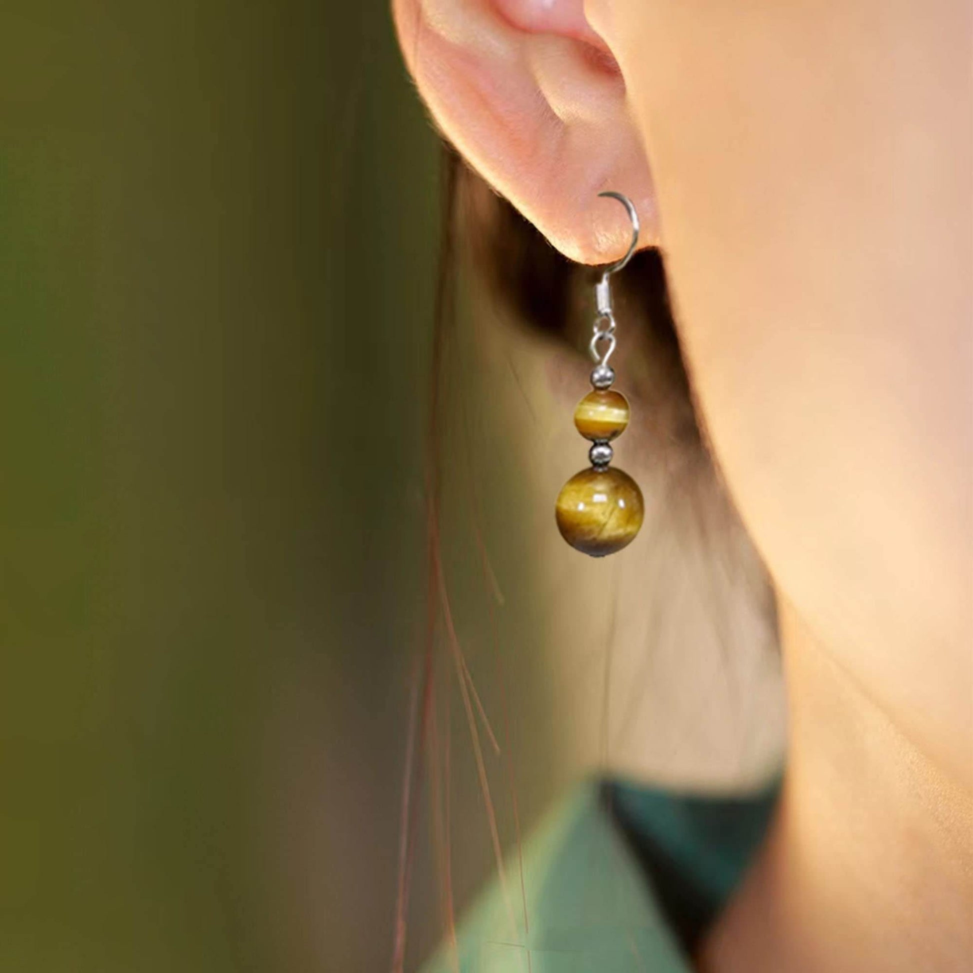 Ayriwoyi Beaded Stone Earrings Dangle Earrings for Women Healing Crystal Earrings Colorful Chakra Earrings Drop Earrings Lightweight Gemstone Earrings - zenfulharmony.com