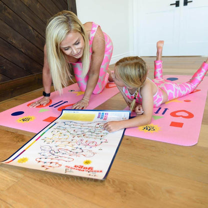 Yoga Mat, Yoga Game, Kids, Tween, Adult sizes, How-To Poster, Free Game App, Follow the Symbols, Aligns the Body, Easy to Learn, All Levels, Chi Mat, Yoga, Fitness, Exercise, Meditation, Wellness - zenfulharmony.com