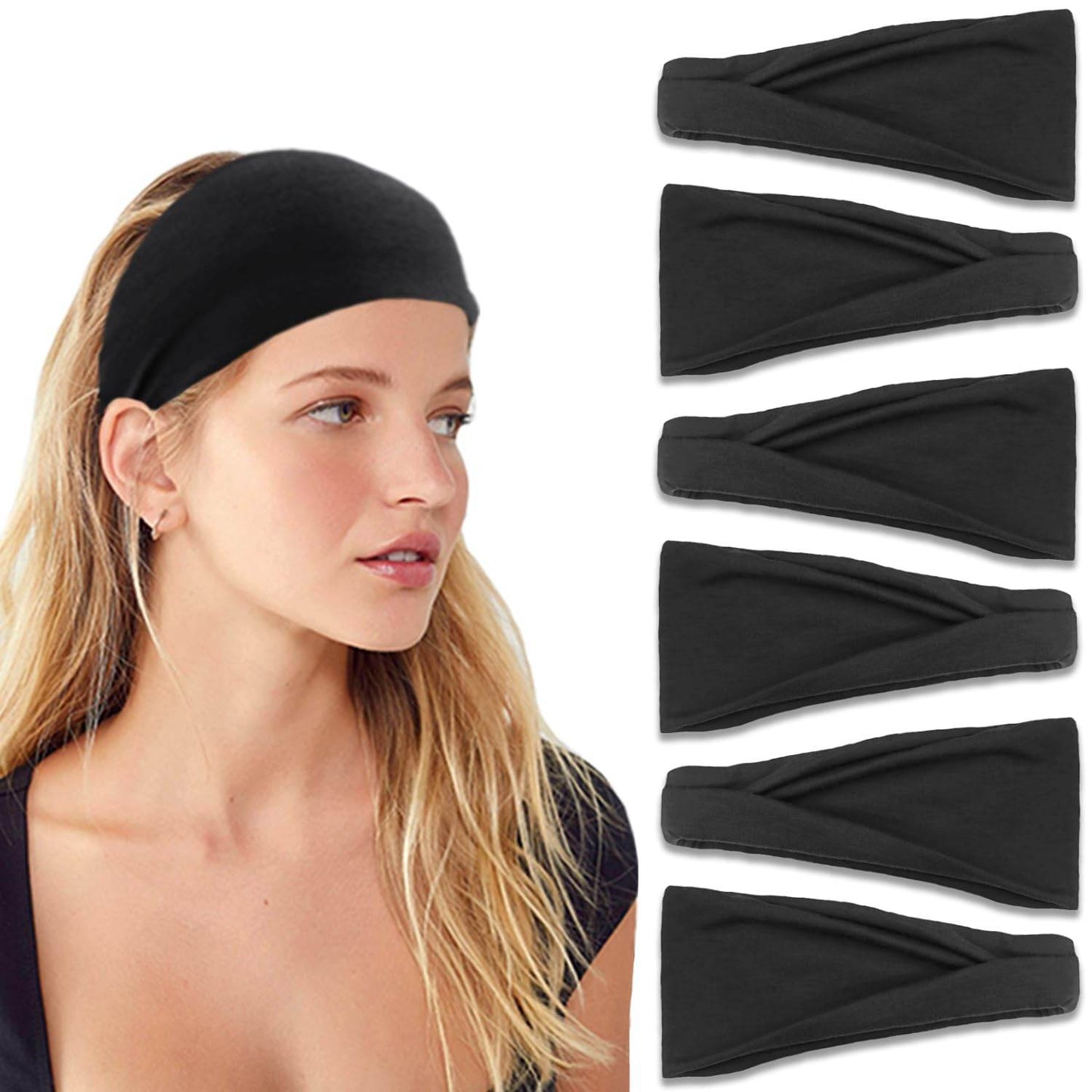 IVARYSS Headbands for Women, Non-Slip, Premium Stretchy Head Bands Hair Accessories,Wear for Yoga, Fashion, Working Out, Travel or Running, 6 Pack, Neutral - zenfulharmony.com