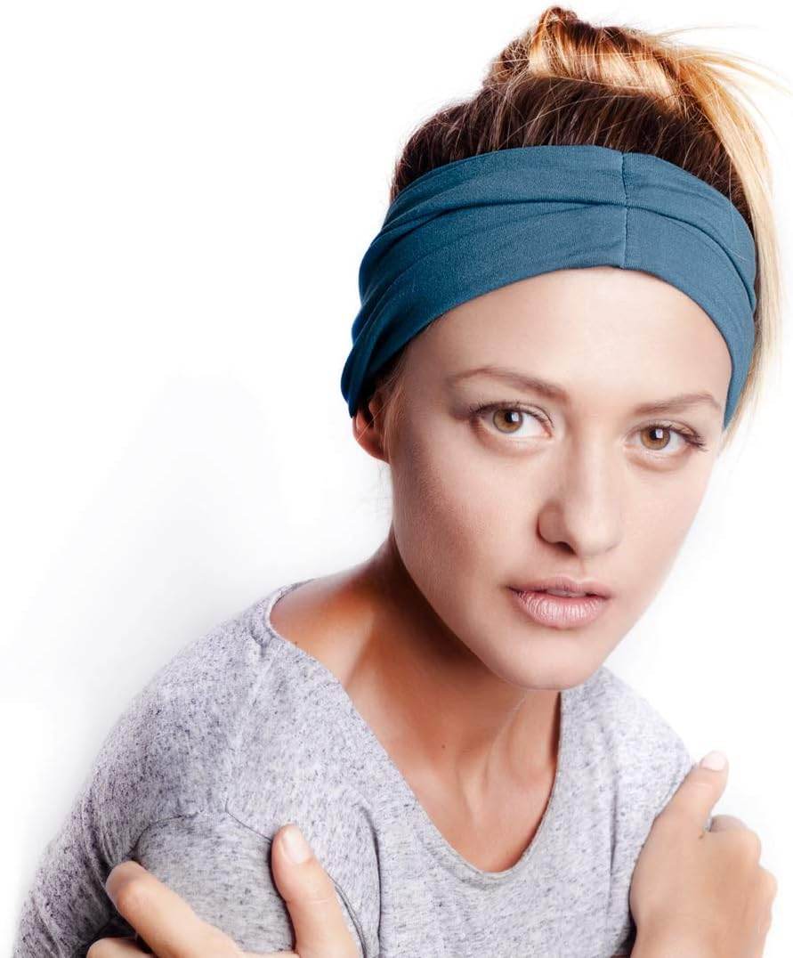 BLOM Non Slip Headbands - Wide, Multi-Style for Fashion, Travel, or Running - Gym Wrap - zenfulharmony.com