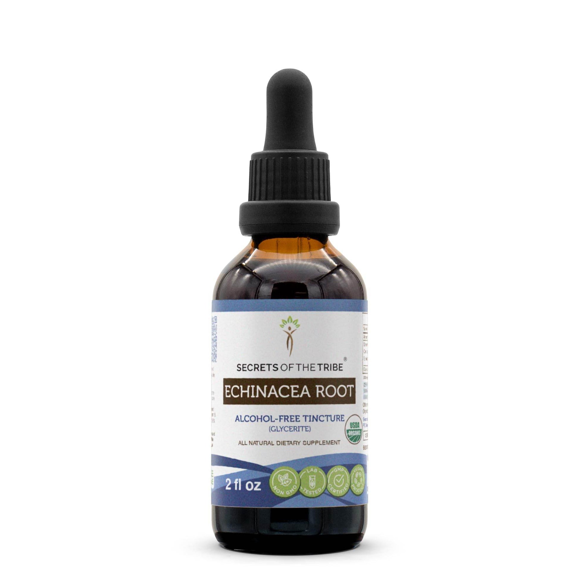 Echinacea Root USDA Organic Tincture | Alcohol-Free Extract, High-Potency Herbal Drops, Immune System Health | Made from 100% Certified Organic Echinacea Root (Echinacea Purpurea) 2 oz - zenfulharmony.com